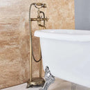 DecorBites™ Antique Brass Freestanding Bathtub Filler with Hand Shower