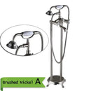 DecorBites™ Antique Brass Freestanding Bathtub Filler with Hand Shower