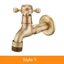 DecorBites™ Antique Brass Garden Bibcocks Single Cold Tap Faucet for Outdoor Use