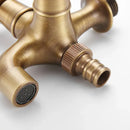 DecorBites™ Antique Brass Garden Bibcocks Single Cold Tap Faucet for Outdoor Use