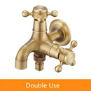 DecorBites™ Antique Brass Garden Bibcocks Single Cold Tap Faucet for Outdoor Use