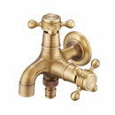 DecorBites™ Antique Brass Garden Bibcocks Single Cold Tap Faucet for Outdoor Use
