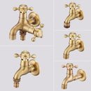 DecorBites™ Antique Brass Garden Bibcocks Single Cold Tap Faucet for Outdoor Use