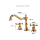 DecorBites™ Antique Brass Gold Bathroom Basin Faucet with Double Handles