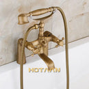 DecorBites™ Antique Brass Hand Held Shower Head Kit for Bathroom Bath Tub Faucet