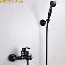 DecorBites™ Antique Brass Hand Held Shower Head Kit for Bathroom Wall Mount