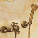 DecorBites™ Antique Brass Hand Held Shower Head Kit for Bathroom Wall Mount