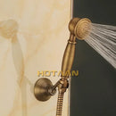 DecorBites™ Antique Brass Hand Held Shower Head Kit for Bathroom Wall Mount