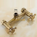 DecorBites™ Antique Brass Hand Held Shower Kit - Wall Mounted Bathroom Shower Faucet