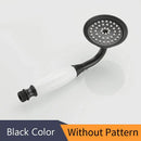 DecorBites™ Antique Brass Hand Held Shower with Luxury Ceramics - Round Rainfall Faucet