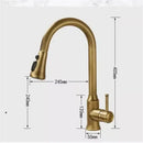 DecorBites™ Antique Brass Kitchen Faucet 360° Rotation Sink Mixer Tap - Tuqiu Design