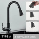 DecorBites™ Antique Brass Kitchen Faucet Pull Out Single Handle Mixer Tap 360 Rotation