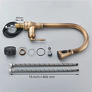 DecorBites™ Antique Brass Kitchen Faucet Pull Out Single Handle Mixer Tap 360 Rotation