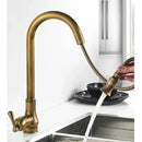 DecorBites™ Antique Brass Kitchen Sink Faucet with Pull Down Swivel Spout