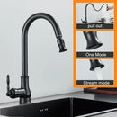 DecorBites™ Antique Brass Kitchen Sink Faucet with Pull Down Swivel Spout