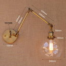 DecorBites™ Antique Brass Loft Industrial Wall Lamp Swing Arm Sconce
