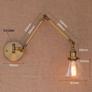 DecorBites™ Antique Brass Loft Industrial Wall Lamp Swing Arm Sconce