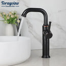 DecorBites™ Antique Brass/Oil Rubbed Bronze Bathroom Faucet Deck Mount Single Handle Mixer Tap