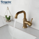 DecorBites™ Antique Brass/Oil Rubbed Bronze Bathroom Faucet Deck Mount Single Handle Mixer Tap