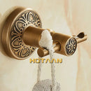 DecorBites™ Antique Brass Robe Hook, Wall Mounted Bathroom Accessories