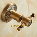 DecorBites™ Antique Brass Robe Hook, Wall Mounted Bathroom Accessories