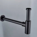 DecorBites™ Antique Brass Round Siphon P-Trap Bathroom Vanity Basin Pop-Up Drain