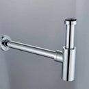 DecorBites™ Antique Brass Round Siphon P-Trap Bathroom Vanity Basin Pop-Up Drain