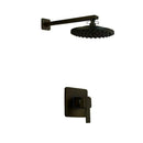 DecorBites™ Antique Brass Round Wall Mounted Rainfall Shower Faucet Set with 2 Handles