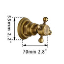 DecorBites™ Antique Brass Round Wall Mounted Rainfall Shower Faucet Set with 2 Handles