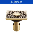 DecorBites™ Antique Brass Shower Drain Cover Euro Art Carved Bathroom Strainer