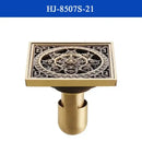 DecorBites™ Antique Brass Shower Drain Cover Euro Art Carved Bathroom Strainer
