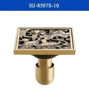 DecorBites™ Antique Brass Shower Drain Cover Euro Art Carved Bathroom Strainer