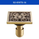 DecorBites™ Antique Brass Shower Drain Cover Euro Art Carved Bathroom Strainer