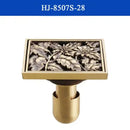 DecorBites™ Antique Brass Shower Drain Cover Euro Art Carved Bathroom Strainer