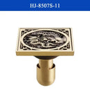 DecorBites™ Antique Brass Shower Drain Cover Euro Art Carved Bathroom Strainer