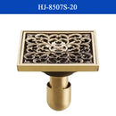 DecorBites™ Antique Brass Shower Drain Cover Euro Art Carved Bathroom Strainer