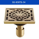 DecorBites™ Antique Brass Shower Drain Cover Euro Art Carved Bathroom Strainer