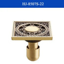 DecorBites™ Antique Brass Shower Drain Cover Euro Art Carved Bathroom Strainer