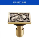 DecorBites™ Antique Brass Shower Drain Cover Euro Art Carved Bathroom Strainer