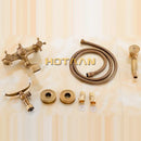 DecorBites™ Antique Brass Shower Faucet Kit with Wall Mounted Hand Held Shower Head