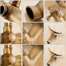 DecorBites™ Antique Brass Shower Faucet Kit with Wall Mounted Hand Held Shower Head