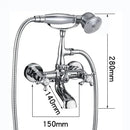 DecorBites™ Antique Brass Shower Faucet Kit with Wall Mounted Hand Held Shower Head