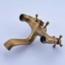 DecorBites™ Antique Brass Shower Faucet Set with Handheld Shower- 8" Rainfall Head