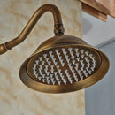 DecorBites™ Antique Brass Shower Faucet Set with Handheld Shower- 8" Rainfall Head