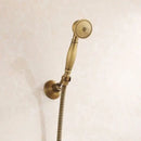 DecorBites™ Antique Brass Shower Faucet Set with Rain Head, Hand Shower, Hose & Valve