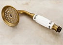 DecorBites™ Antique Brass Shower Faucet Set with Rain Head, Hand Shower, Hose & Valve