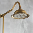 DecorBites™ Antique Brass Shower Faucet with Ceramics Hand Spray and 8'' Rainfall Head