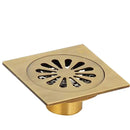 DecorBites™ Antique Brass Shower Floor Drain 10cm Square Waste Strainer Cover Grate