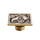 DecorBites™ Antique Brass Shower Floor Drain 10cm Square Waste Strainer Cover Grate