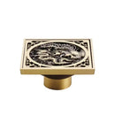 DecorBites™ Antique Brass Shower Floor Drain 10cm Square Waste Strainer Cover Grate